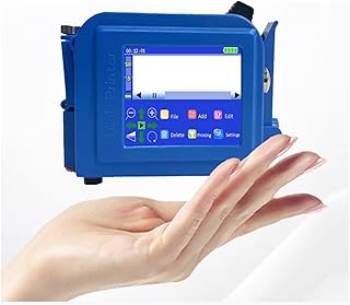 Portable Handheld Inkjet Printer 12.7/25.4mm QR Bar Batch Code Number Logo Mini Printer Handheld Inkjet Printer Portable Office Intelligent Upgraded for Code Date Label (Color : with 2 inks-12.7mm,