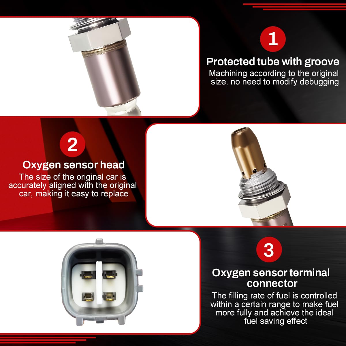 234-9042 Air Fuel Ratio Upstream O2 Oxygen Sensor Compatible with Toyota Camry Sienna Solara Highlander Lexus RX350 RX400h ES330 ES300, Replace 89467-06040 89467-0E030
