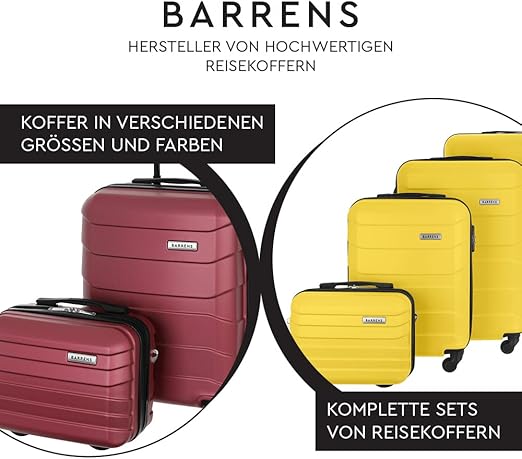 SIGN Stoffen koffer, trolley, reiskoffer, inline wielen (handbagage, middelgroot, zeer groot), lila, Handgepäck (51cm