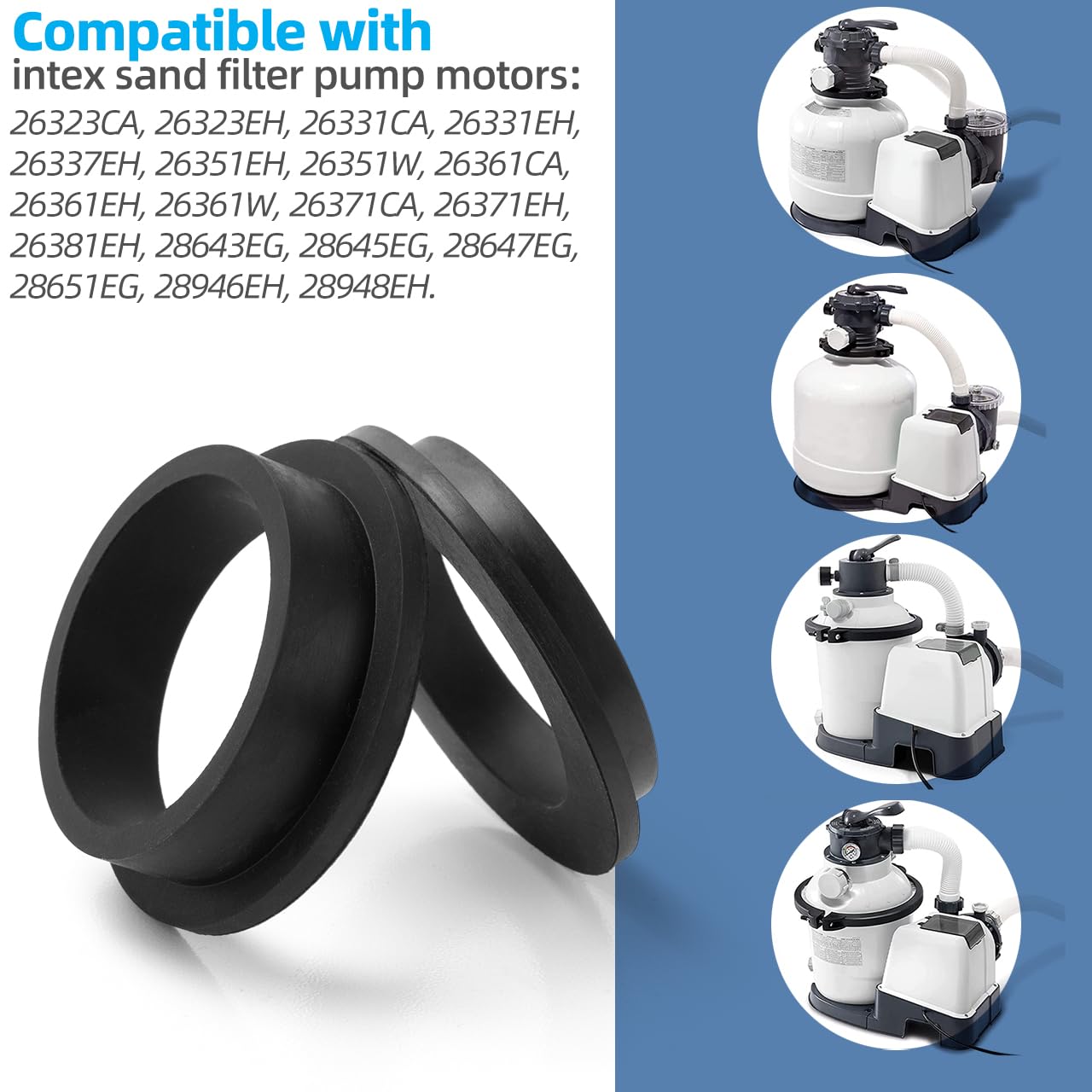 Rubber Pool L-Form O-Ring Für Intex Sandfilterpumpen – Dichtung, Kompatibel Mit Vielen Modellen