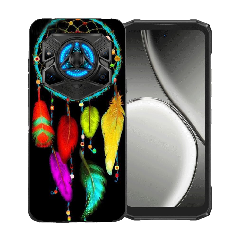 YQINHHME Custodia Per Doogee Blade20 Play + 2 Pellicole Vetro Temperato, Cover Morbida Trasparente Con Supporto Anello Rotante 360° - 2