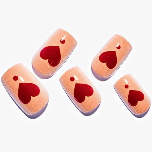 GLAMERMAID - Set de uñas postizas acrílicas cuadradas medianas cortas reutilizables pmujer, diseño mariposaazulnegro, uñas de gel adhesivas de