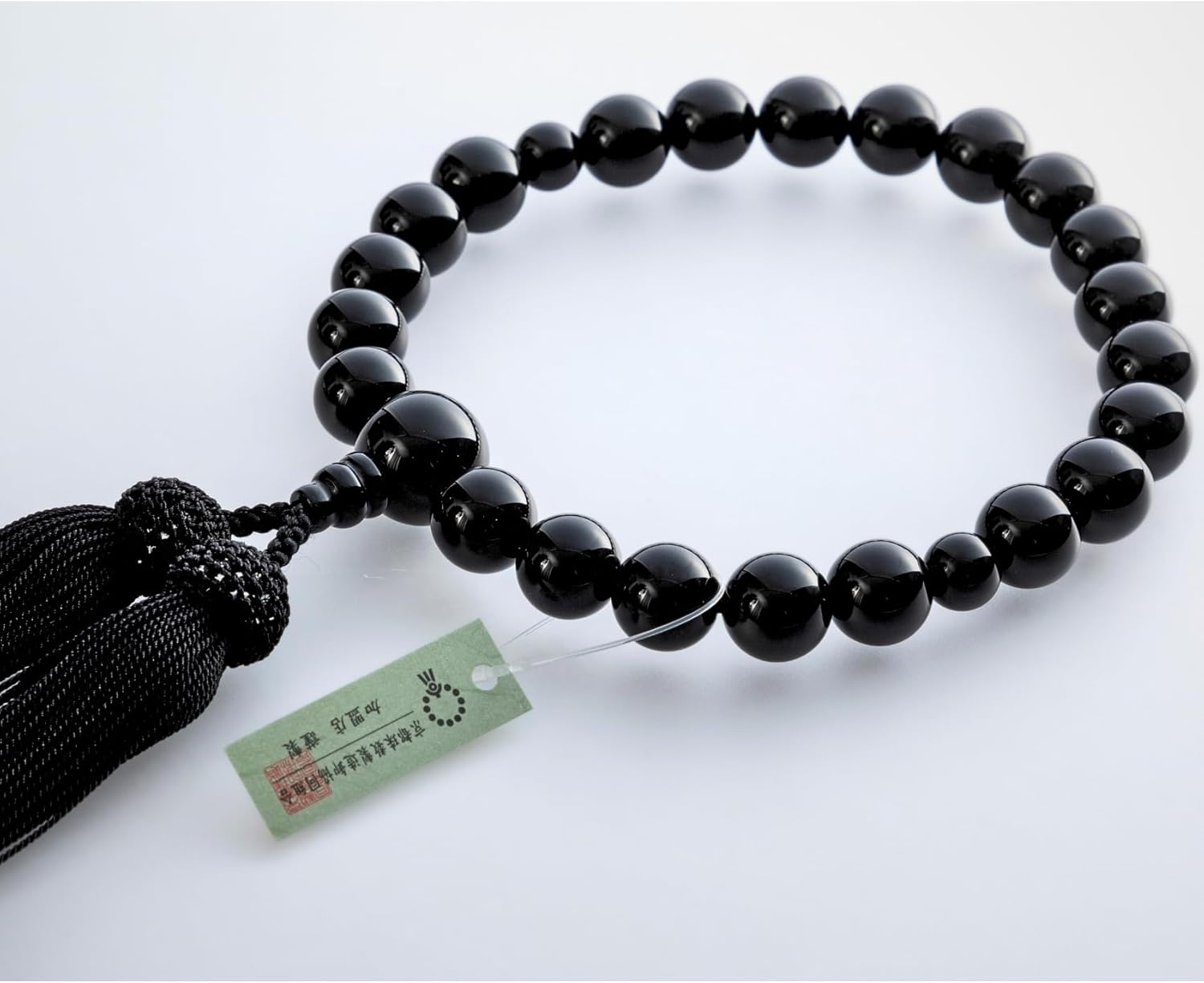 Buddhist Beads Juzu, Prayer Beads, Buddhism Mala,Made in Japan,Onyx,Handcraft,Men,