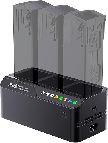 Hub de carga de batería de tres vías de 200 W para DJI Mavic 3 Series, estación de carga rápida 3X, compatible con DJI RCRC ProRC Pro PlusRC-N1