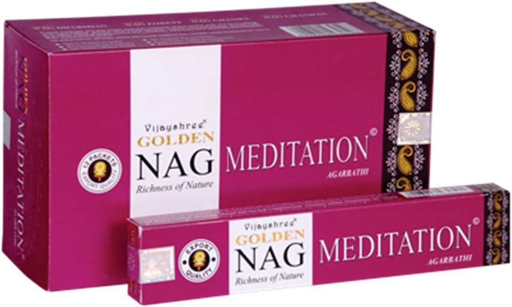 Golden Meditation Vijayshree Incense Sticks 12 x 15 Boxes