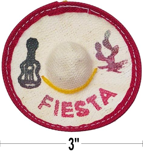 Miniatura 2 de 24 Mini Fiesta Sombrero, 3 pulgadas de ancho Mini sombreros para fiesta del Cinco de Mayo (24)