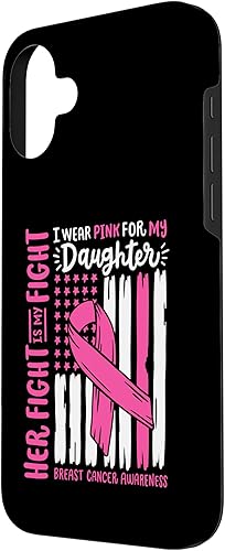 Vista 59 de iPhone 11 Pro Max - Bandera de cáncer de mama I Wear Pink Daughter Her Fight My Fight Case