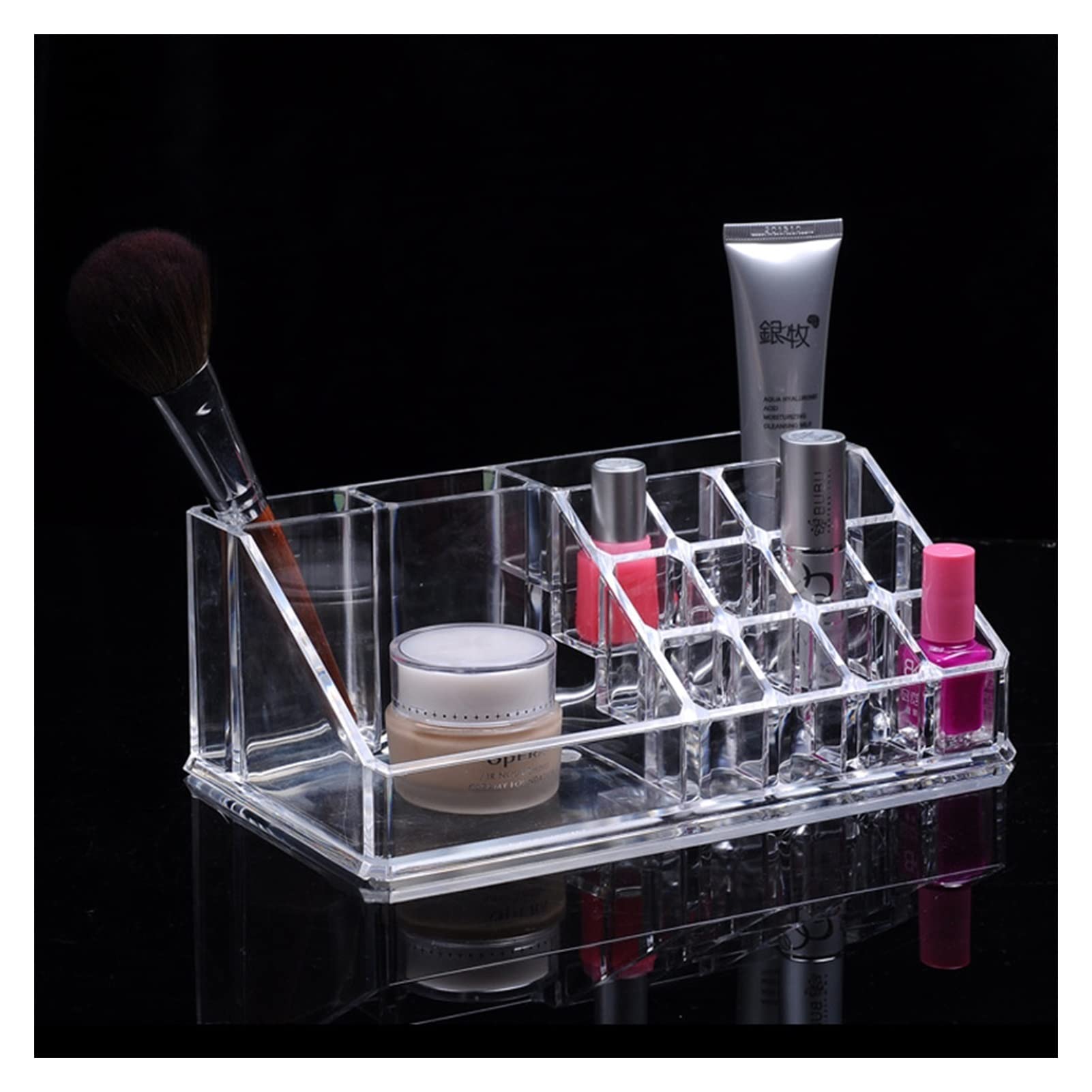 Organizador de cosméticos, Nuevo Organizador de Maquillaje de acrílico Transparente, Caja de Almacenamiento de cosméticos de Escritorio, Soporte para lápiz Labial, Esmalte de uñas, organizad