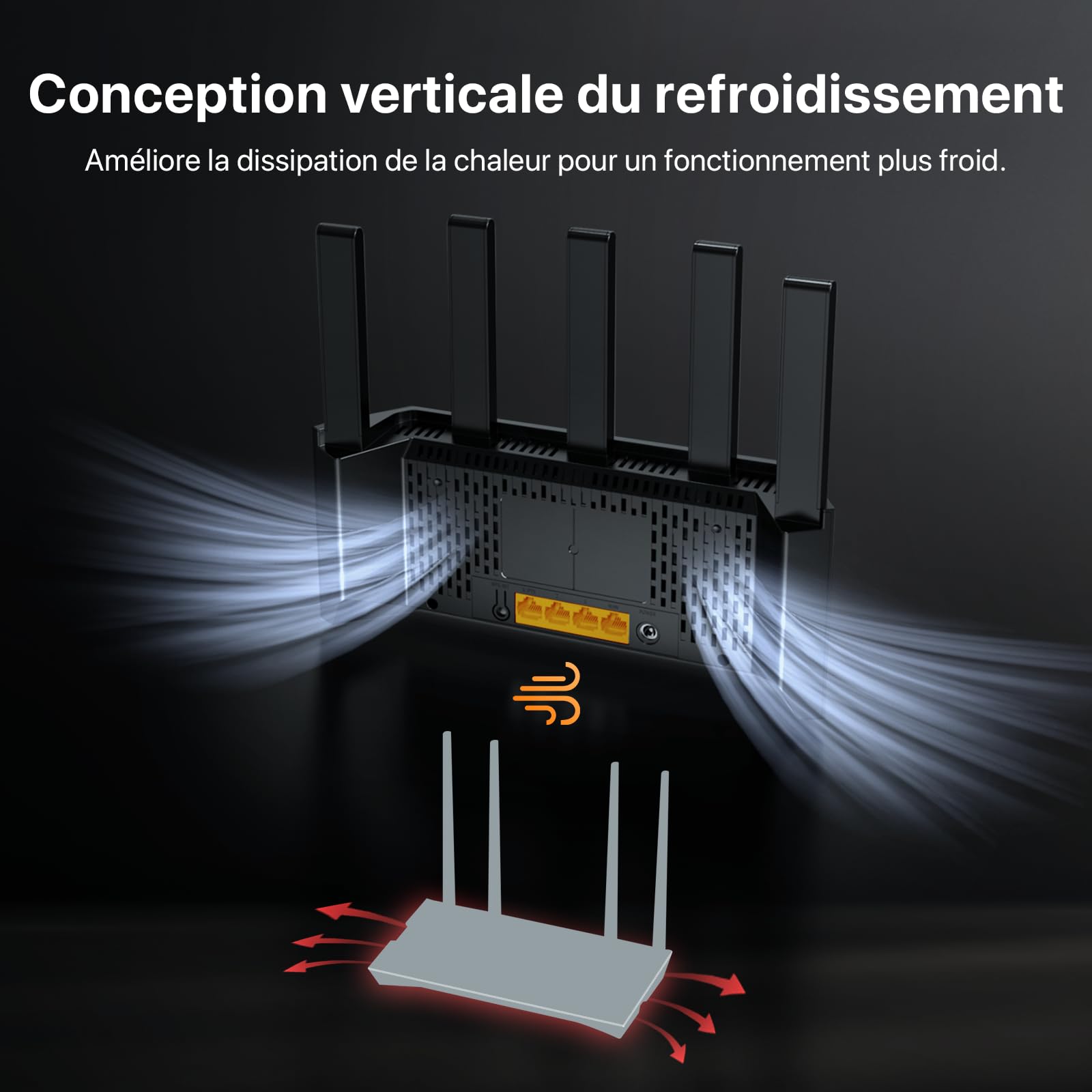 Tenda BE5100 Dual-Band Wi-FI 7 Router, Mesh WiFi, WiFi 7 Router, 1x2.5Gbps + 3X Gigabit WAN/LAN Ports, Vertical Antennas, 4K-QAM, MLO, 8K Streaming, VR/AR Games, NFC, VPN, RE6L Pro