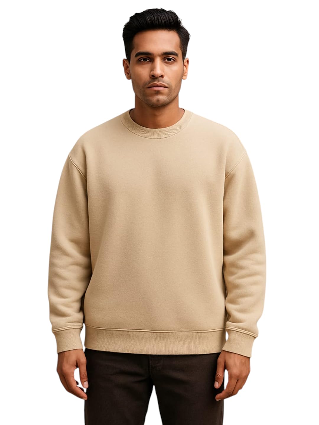 organic chics Classic Casual Crew Neck Sweatshirt, Cotton Blend, Long Sleeve Pullover with Ribbed Trim-picture-11