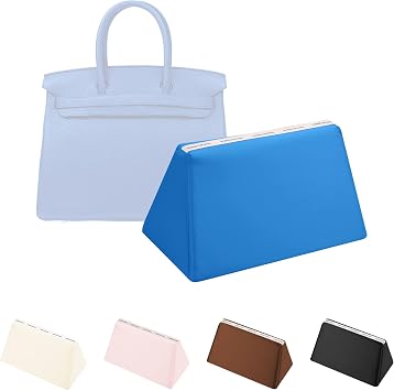 Purse Pillow for Birkin 25 Retourne, Smooth Satin Fabric & Memory Foam Inner, Durable & Lightweight Structure Support, Ideal for Daily Use, Multicolor OptionsBlue Hydra, BK25 Retourne