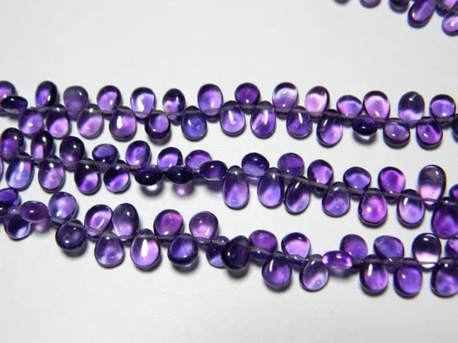Perles améthyste d'Afrique briolette en poire pour création de bijoux faits main