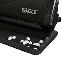 Vista 6 de Eagle Perforadora de papel de baja fuerza con capacidad de 20 hojas, resistente, herramienta de perforación artesanal para apretar, agujeros