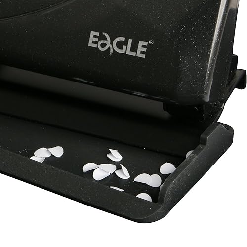 Miniatura 6 de Eagle Perforadora de papel de baja fuerza con capacidad de 20 hojas, resistente, herramienta de perforación artesanal para apretar, agujeros