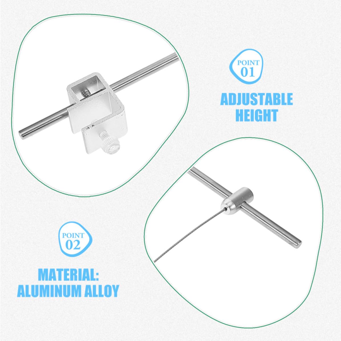 Aluminiumlegierung Aquarium Lampenhalterung 4 Stück
