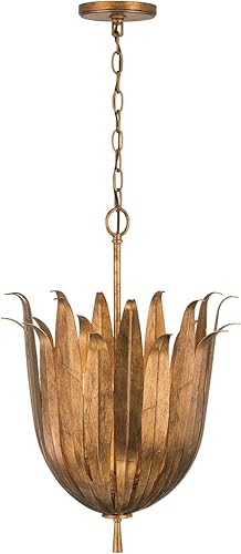 Miniatura 4 de Capital Lighting 349542AG Eden - Lámpara colgante tradicional bohemia de inspiración botánica, 4 luces, 240 vatios en total, 22 pulgadas de alto x