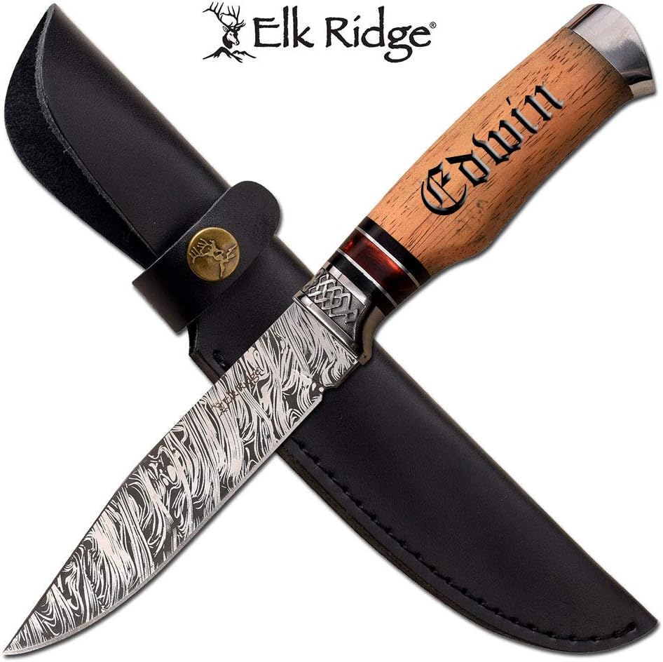 Elk Ridge Personalized Laser Engraved Tactical Pocket Knife, Fathers Dad for Day, Groomsmen Gift, Graduation Gifts, Gifts for Men, (ER-200-14MP)