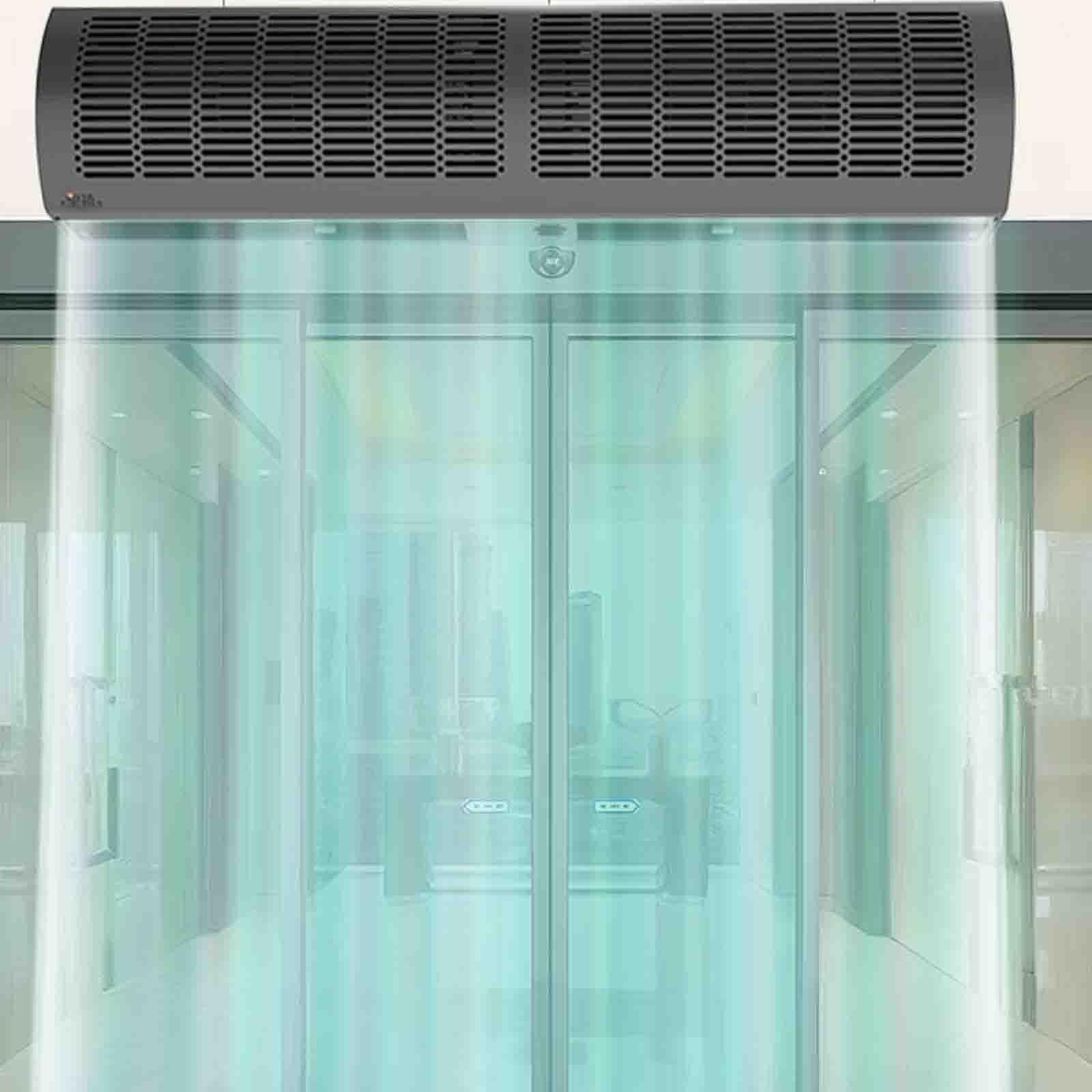 Máquina De Cortina De Aire Comercial, Negra, Silenciosa, For Puertas De Restaurantes, Tiendas Y Centros Comerciales(150cm)