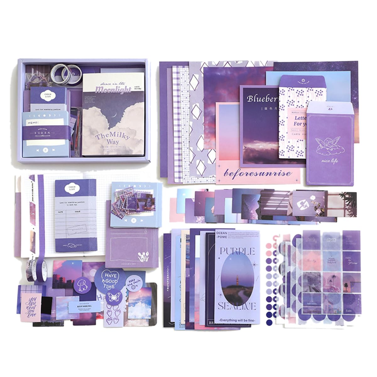 Amazon.co.jp: 手帳セット 文房具セット 女の子 日記帳 ノート セット  