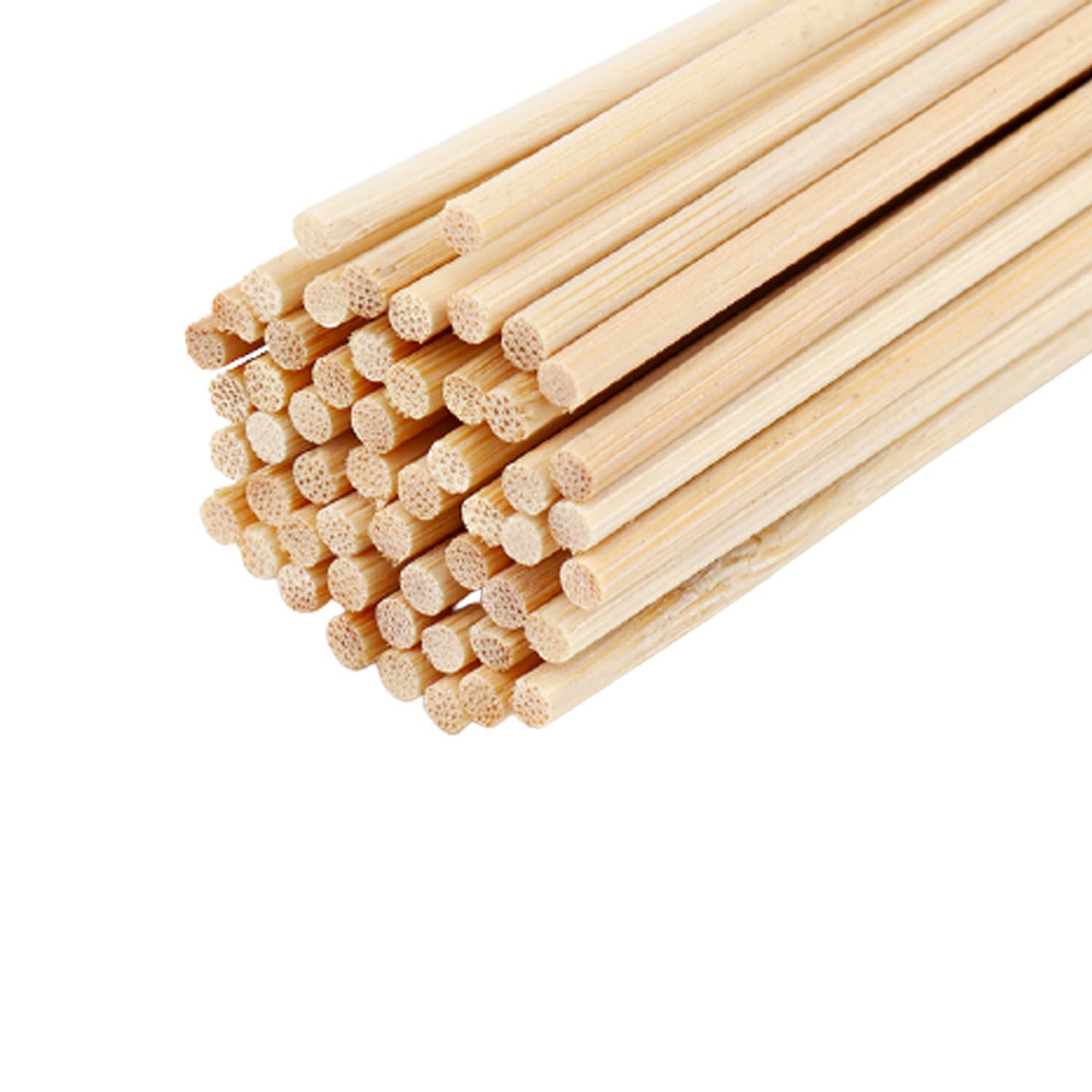 Wooden Sticks for Crafts, Pack Of 50 Unfinished Bamboo Wooden Dowels For Crafts And DIY Projects, 6-8mm X 400mm(7x400mm)