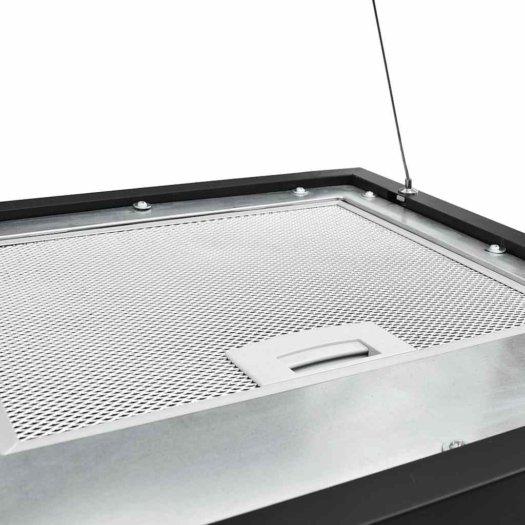 Cappa a isola sospesa con sensore touch LCD 37 cm in acciaio rivestito