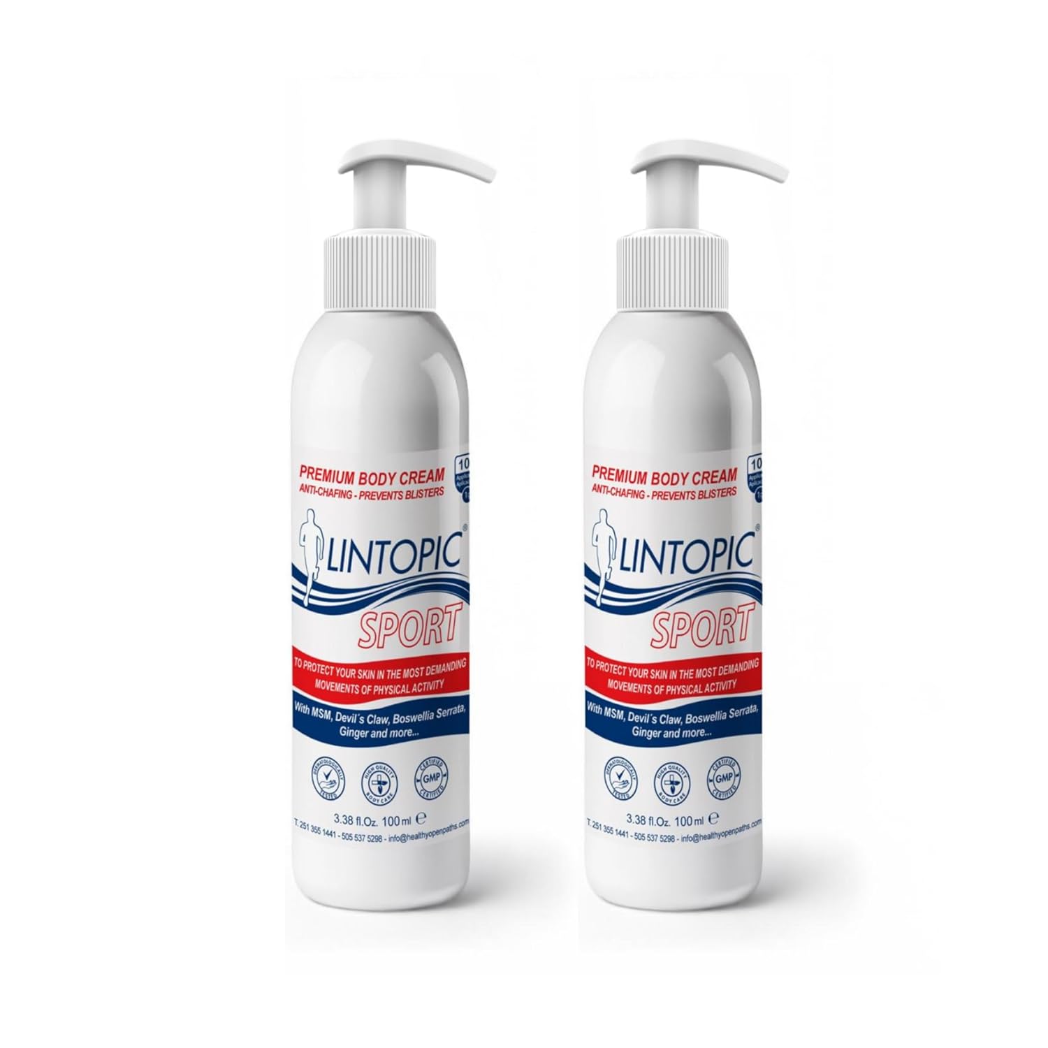 Pack of 2 Anti-Friction Cream – Prevents Chafing & Skin Irritation | Non-Staining, Fast-Absorbing Formula | Ideal for Athletes, Running, Cycling & Daily Protection (6.6 fl oz)