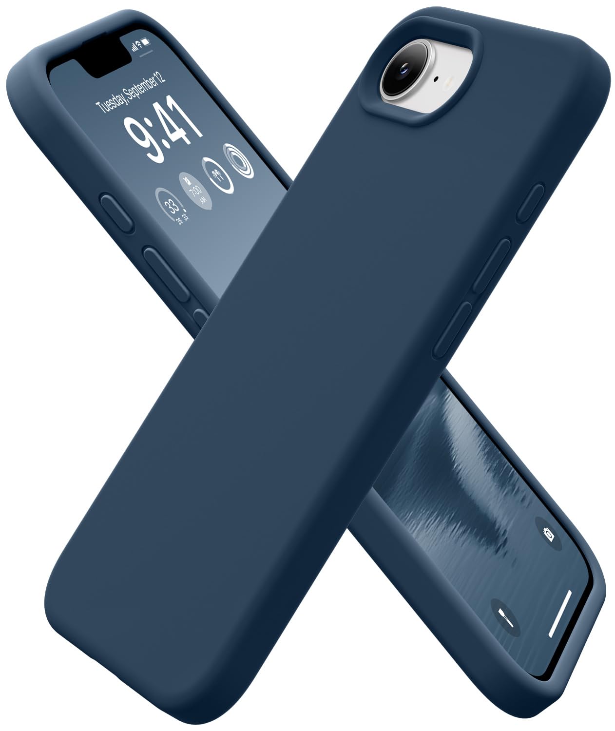 GolbinBox Magnetic for iPhone 17e/16e Case, Silicone Cover, Dark Blue