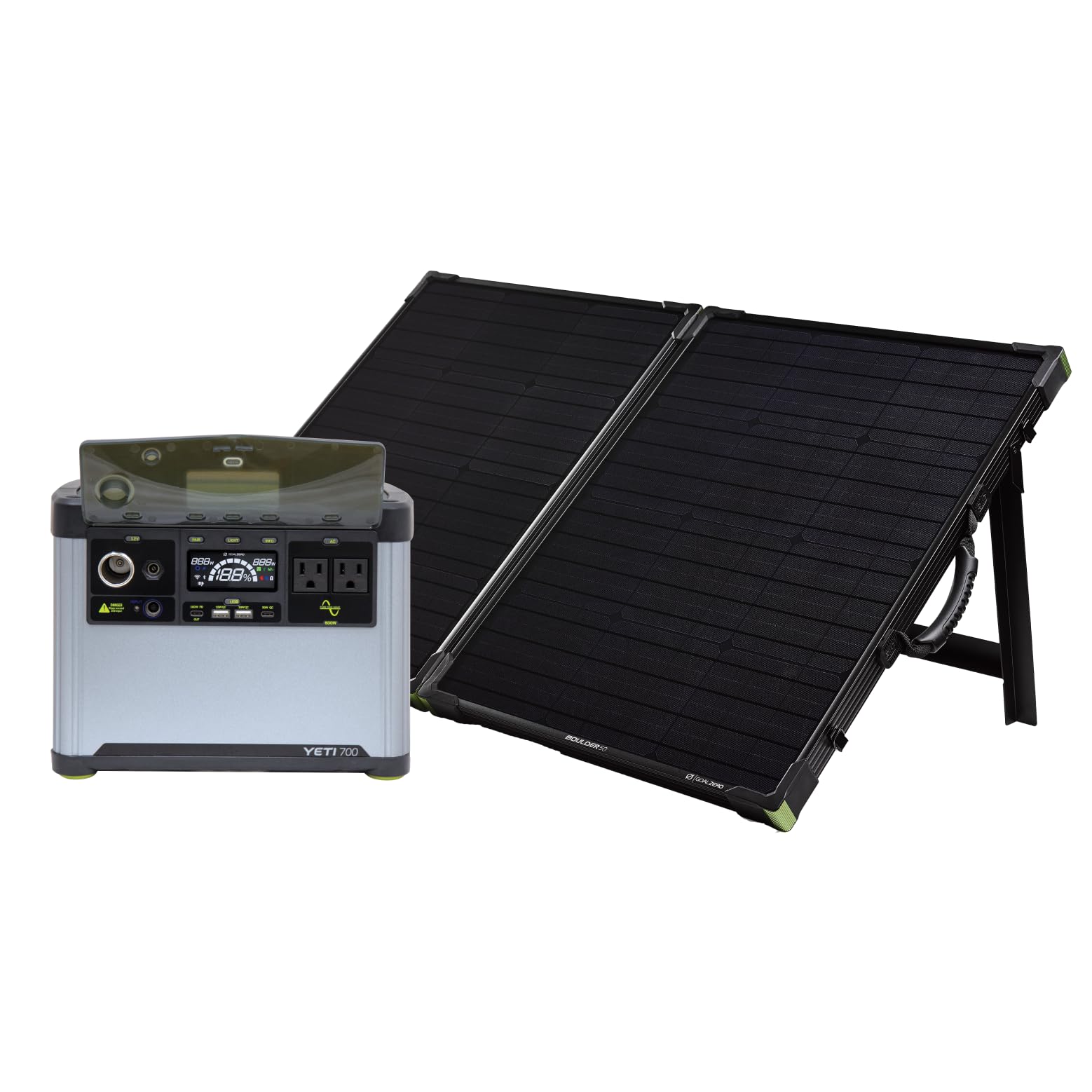 Goal Zero Yeti 700 Power Station + Boulder 100 Solar Generator Bundle