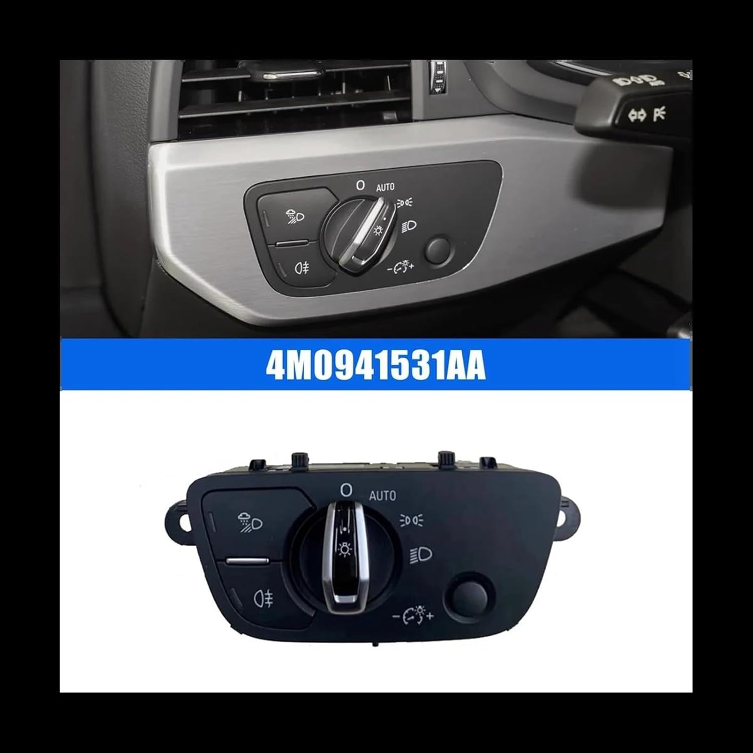 Car Headlight Switch for A4 MK5 2017 Car Headlight Adjustment Control Switch Fog Light Switch Control Button 4M0941531AA