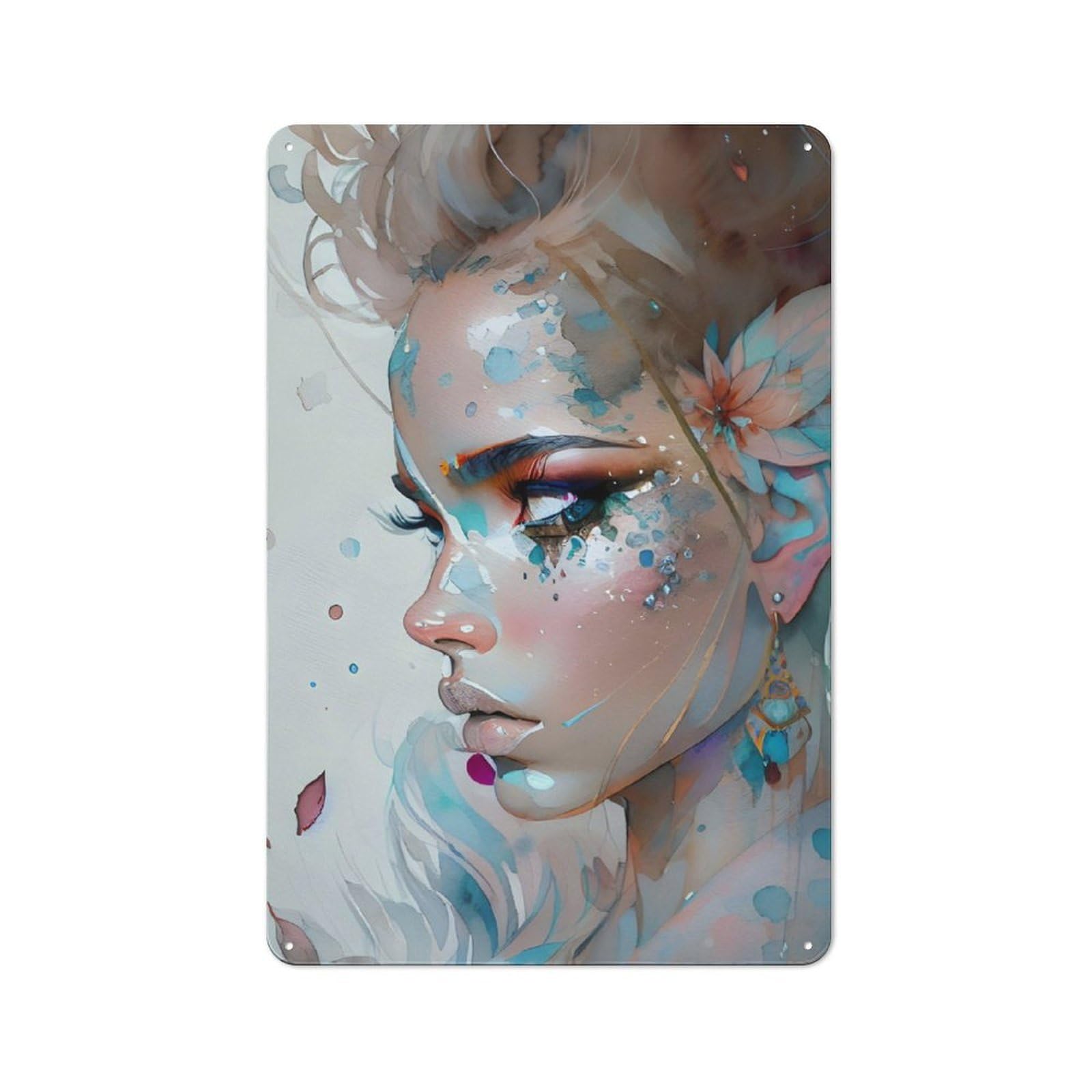 Junmoney Frost Fae Metal Wall Sign 30X20cm Featuring For Home Bar Wall, For Themed Interiors In Home Bars And Entertaining Spaces