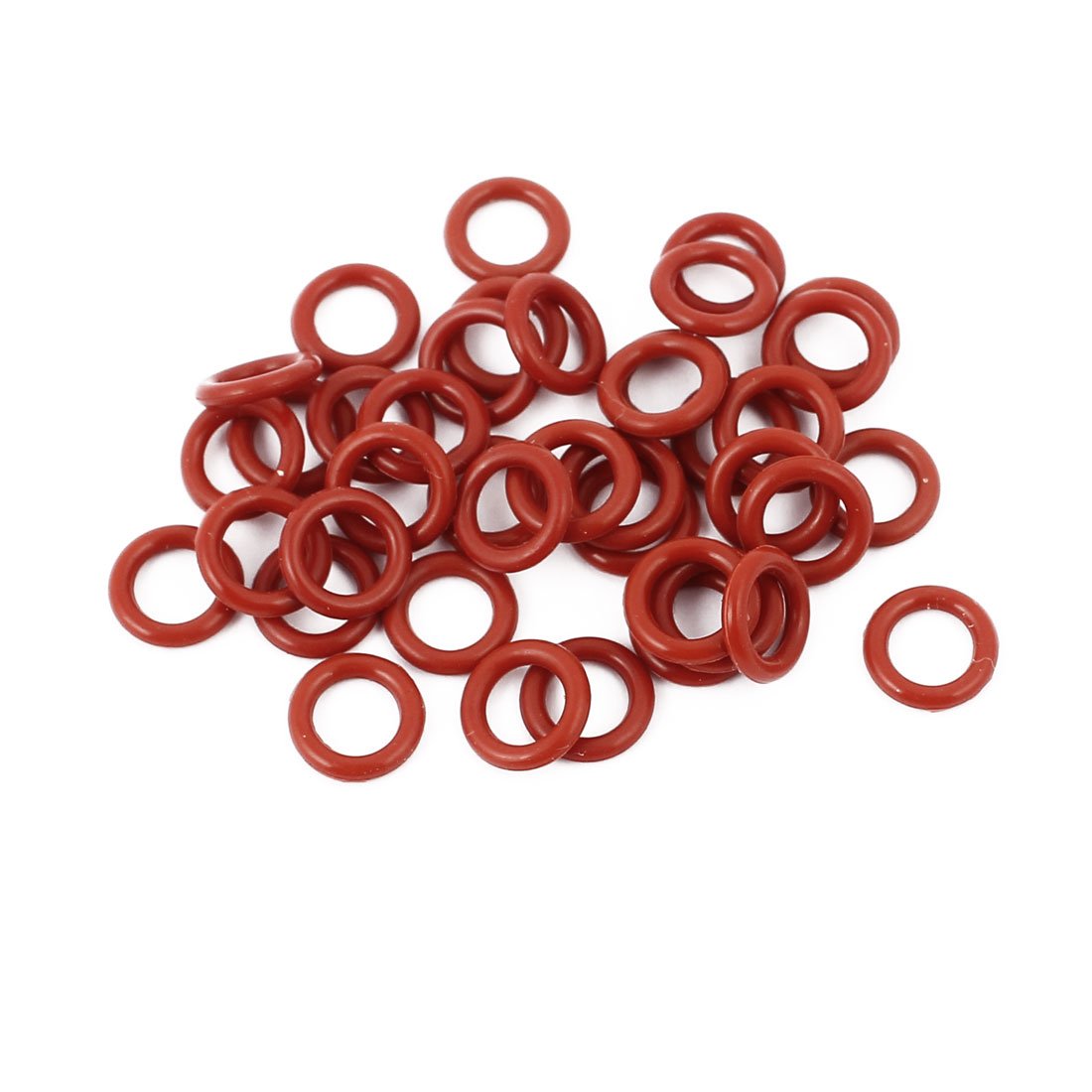 uxcell 40Pcs Red 8mm x 1.5mm Silicone Rubber Gasket O Ring Sealing Ring Heat Resistant
