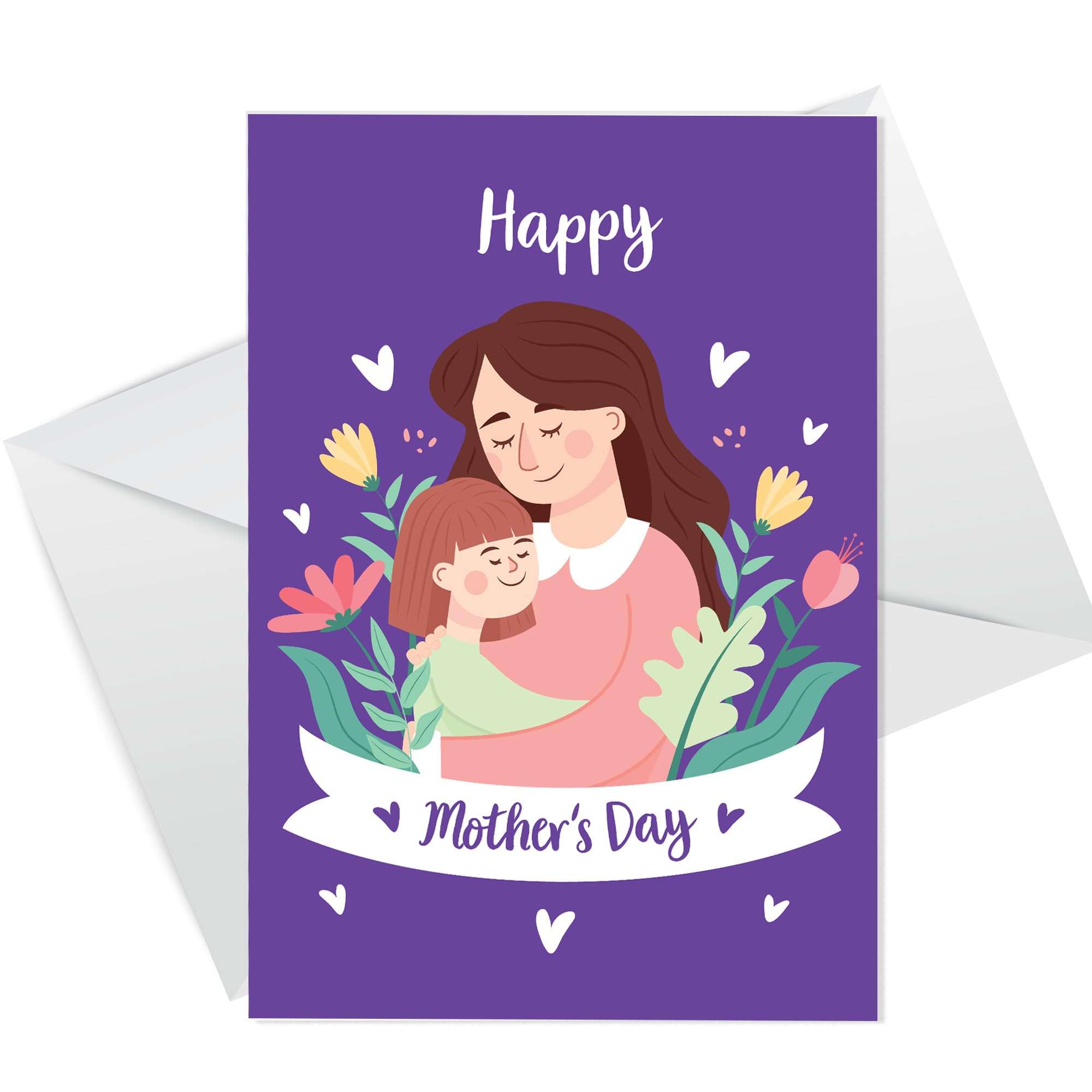 RED OCEAN Cards For Mothers Day, Mothers Day Cards From Daughter, Mothers Day Greetings Card With Envelope, Mum Cards, Card For Mum, Thank You Cards