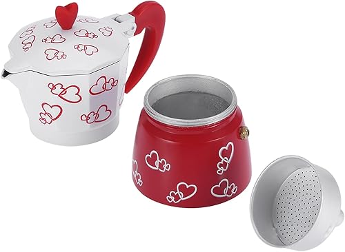 Miniatura 3 de Alvinlite Moka Pot, 6 tazas (10.15 onzas), cafetera de café italiano para el hogar, estufa de gas o cerámica eléctrica para capuchino o café con