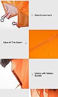 Vista 8 de 3F UL GEAR Poncho de senderismo ligero, mochila impermeable poncho impermeable para senderismo al aire libre, camping, senderismo