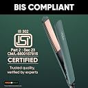 Vega Salon Smooth Hair Straightener for Women with Ceramic Coated Plates, Quick Heatup & Travel Friendly, Travel Lock, Suitable for All Hair Types, 1 Year Warranty, Green (VHSH-42) gallery image