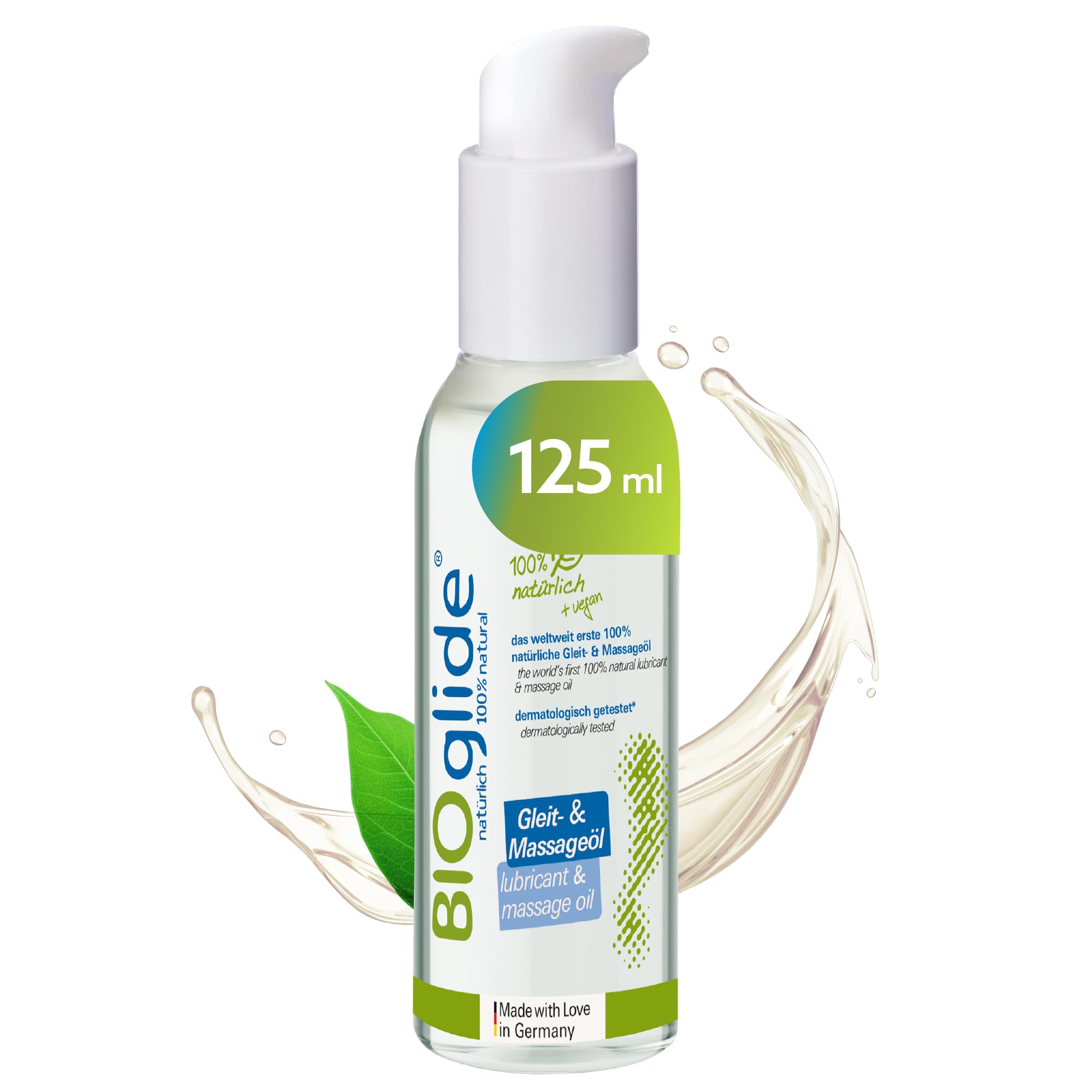 JOYDIVISION Original BIOglide 2-in 1 Massage & Lubricant 125 ml I 100% Natural & Vegan I Free from parabens and Synthetic fragrances