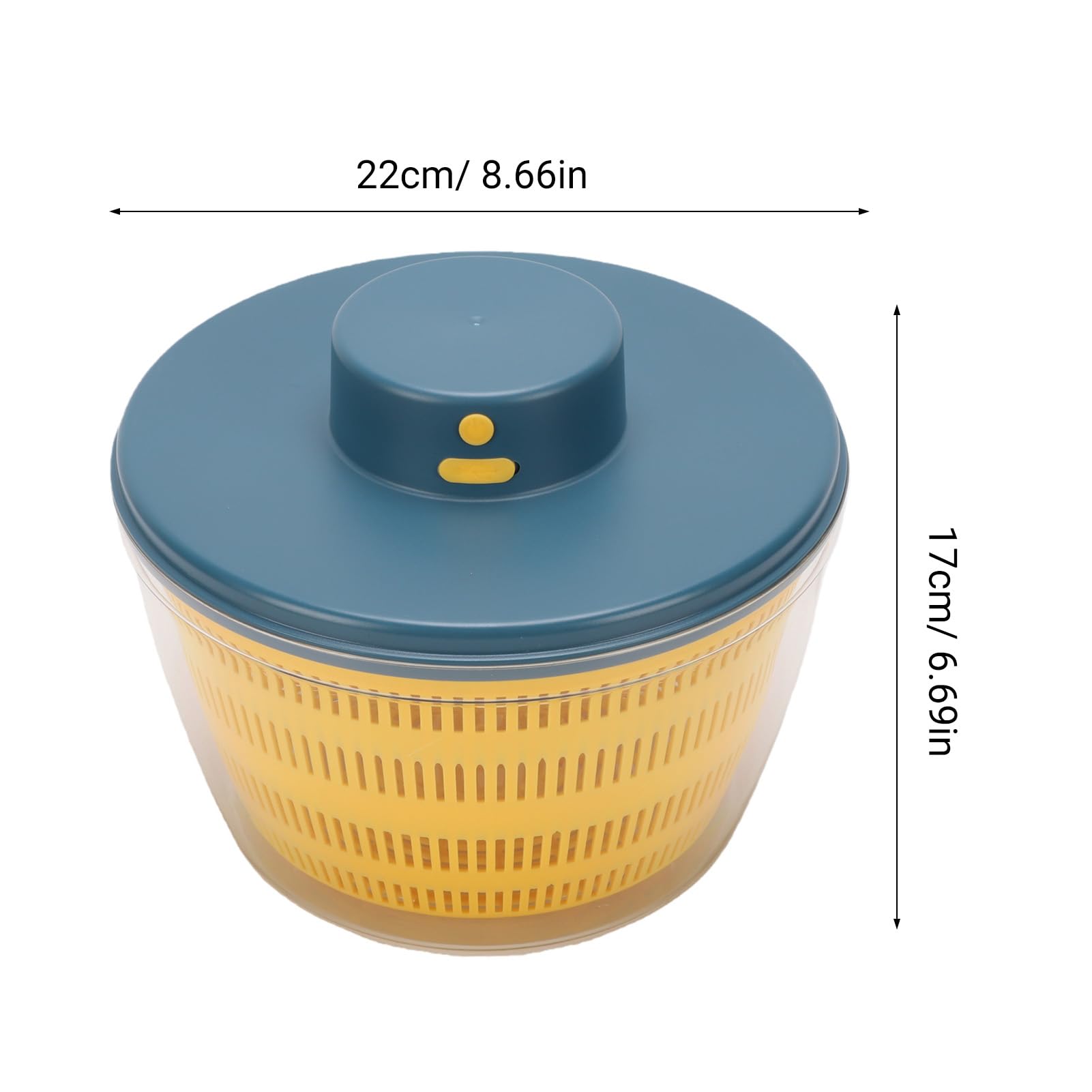 Ejoyous Spinner Eléctrico para Ensalada, Lavadora y Secadora de Ensalada Recargable de PP ABS para Frutas y Verduras, Tazón Desmontable de Doble Capa con Carga USB de 4L, para Preparación de Comidas