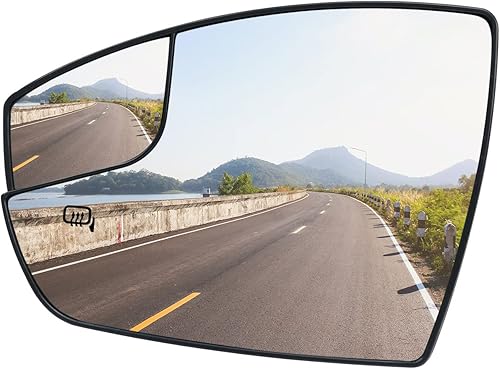 TIKSCIENCE Espejo calefactable para el lado izquierdo del conductor para Ford Escape C-Max 2013-2018, repuesto CJ5Z17K707F con soporte