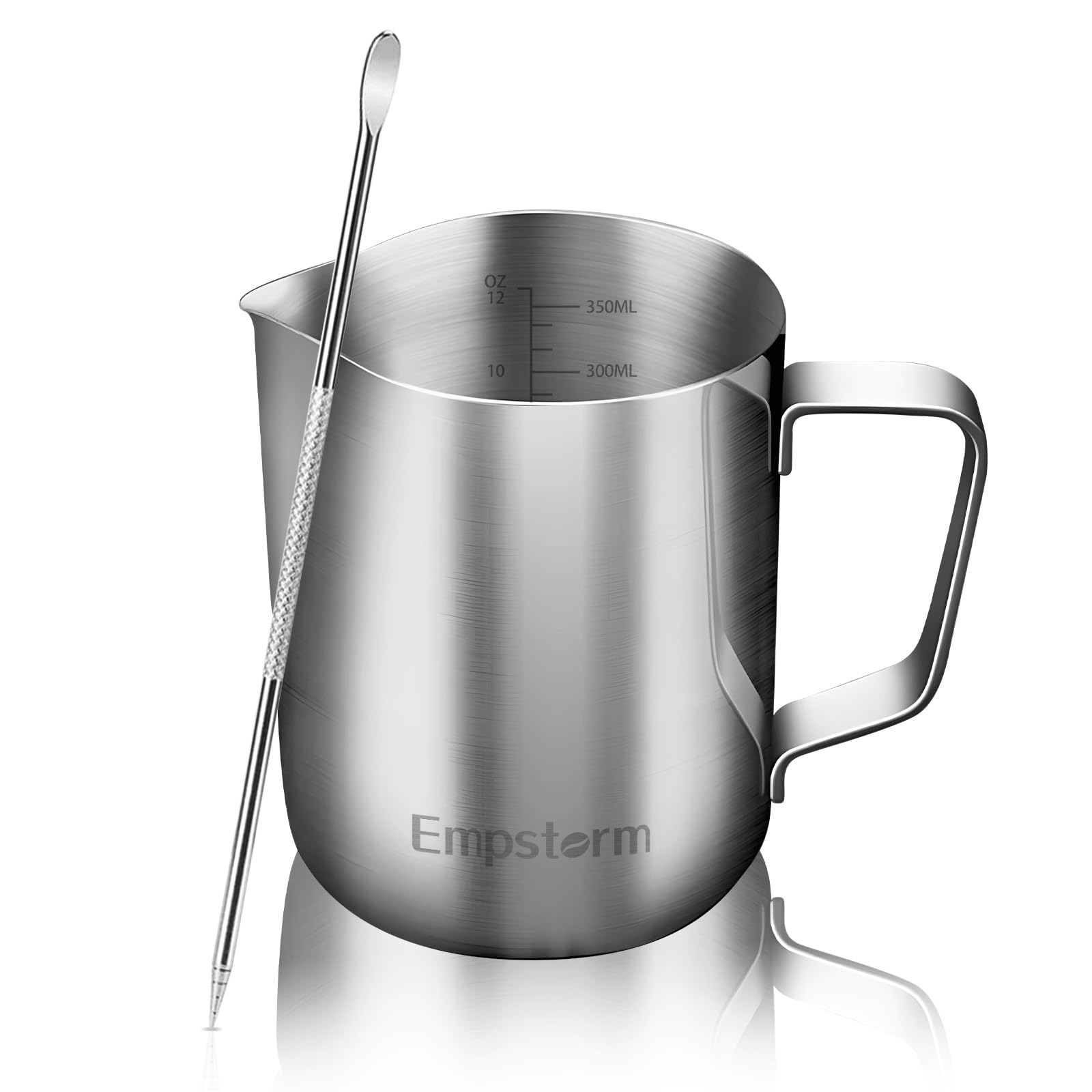 Rattleware 12-Ounce Handle Free Macchiato Pitcher By