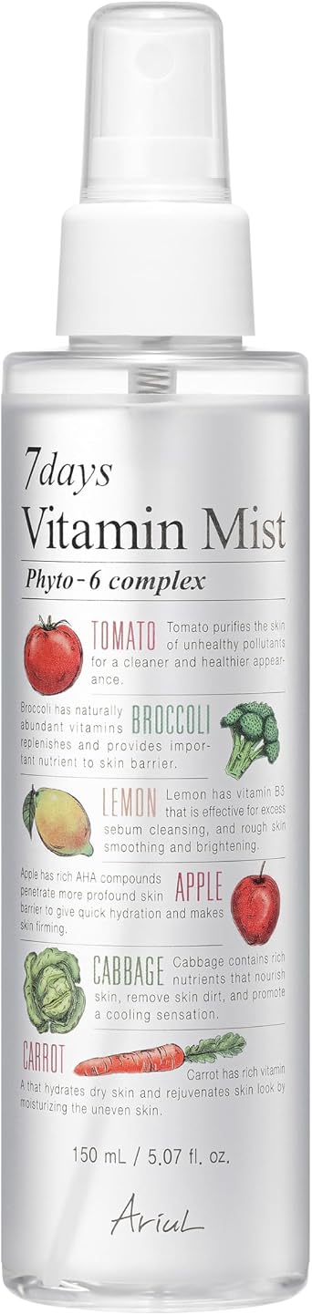 Ariul - Canland r c  y z spreyi, ferahlat c  sprey, C vitamini, B2, B3 ve B12-7 Days Face Mist, Kore kozmetik