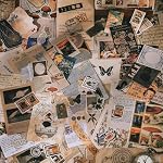 400pcs Scrapbook Supplies, Vintage Scrapbook Stickers Papers, Journaling Supplies Washi Stickers Retro Adhesive Paper Decals for Album Art Craft