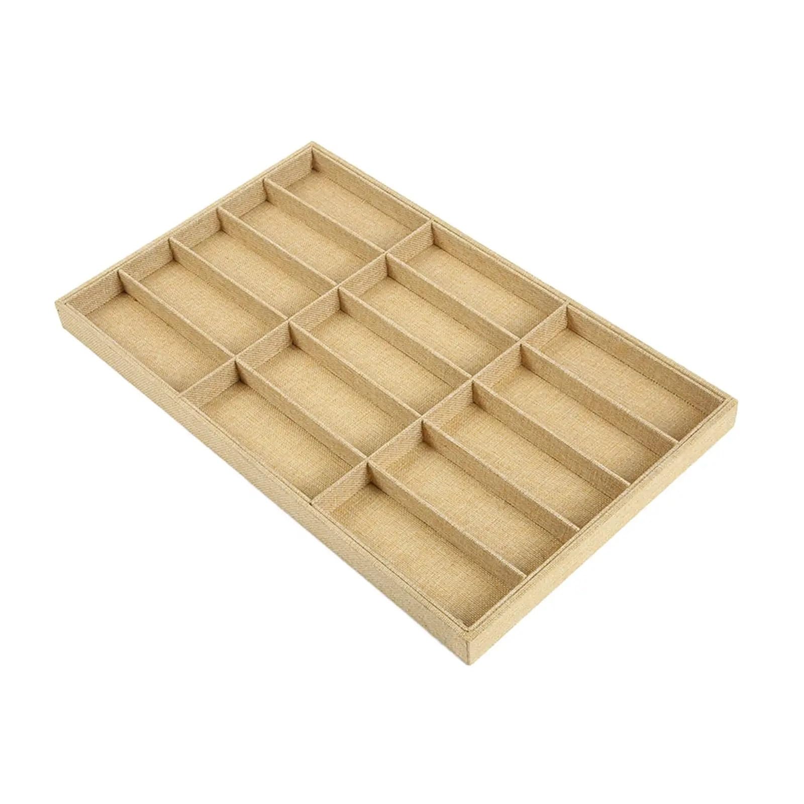 Organizador Para Gafas De Sol Bandeja de exhibición de gafas, soporte portátil for gafas, contenedor, organizador de gafas de sol for escaparate, sala de estar, tienda, apartamento y hogar(Khaki 15 Gr