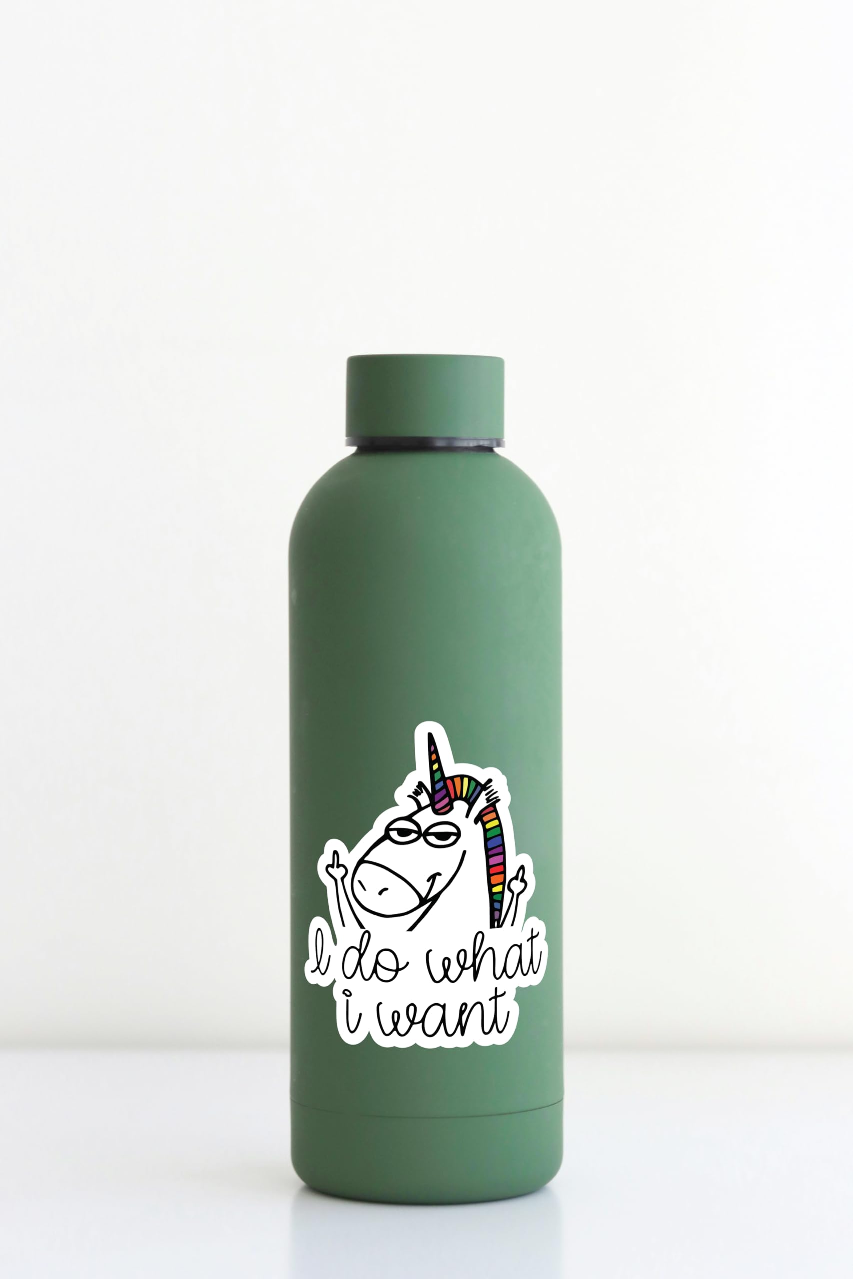 "I Do What I Want" Unicorn Middle Finger Vinyl Sticker - 5.5 Inches, Waterproof Decal For Car, Laptop