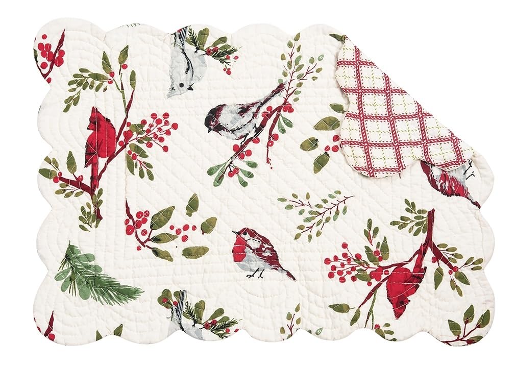 Lot de 6 sets de table matelassés oiseaux C&F Home 48x33 cm pour repas en famille