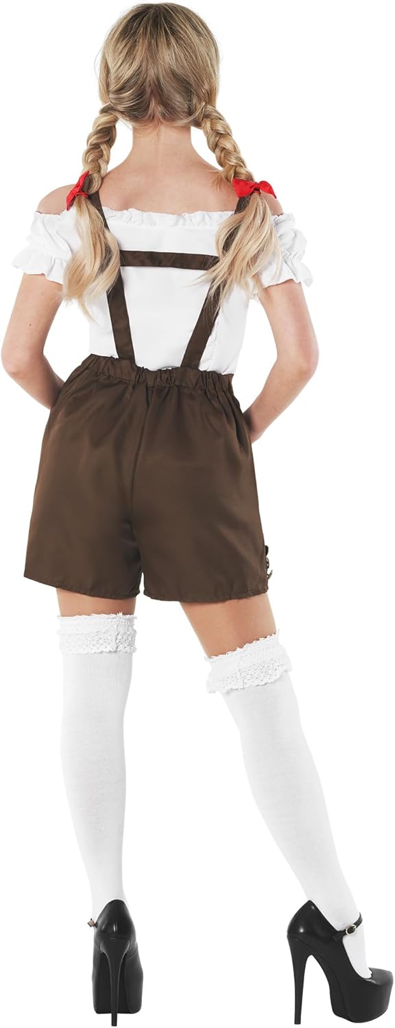 fun shack Womens Lederhosen Costume, German Lederhosen Costume Women, Bavarian Oktoberfest Costumes Women - Image 4