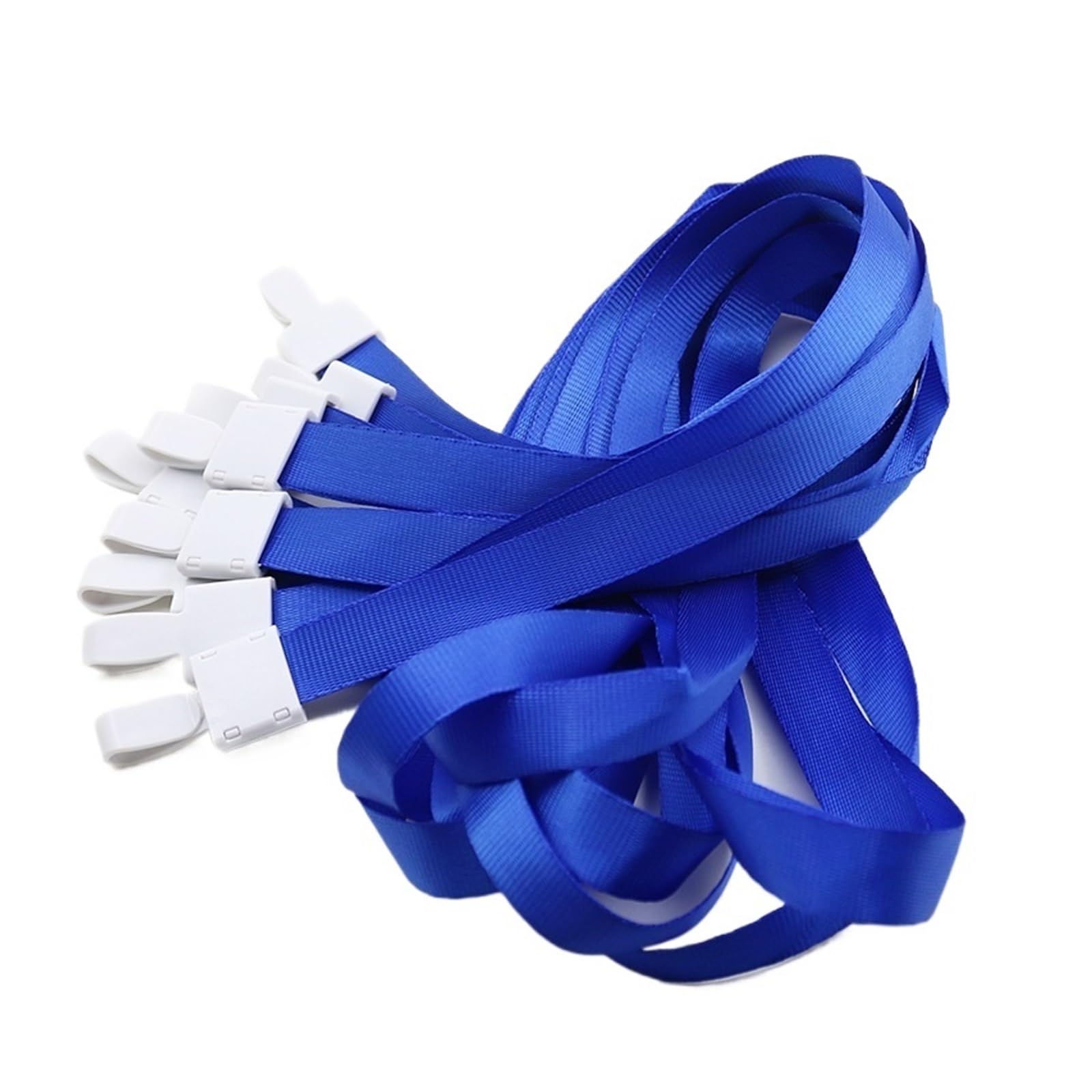 Lanyard Da Collo 50 pezzi di cordino da collo in nylon con clip in plastica, for badge identificativo, porta for ufficio(50pcs Dark Blue)