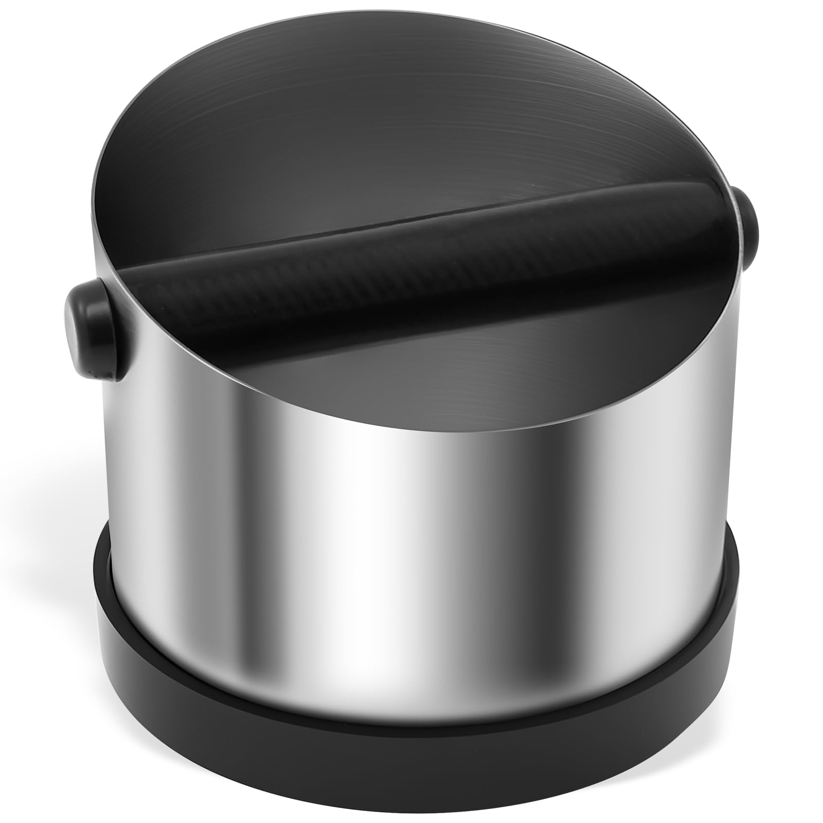 MENIBBLER Coffee Knock Box Stainless Steel Espresso Knock Box with Removable Knock Bar and Non-Slip Base Coffee Waste Container Espresso Machine Accessories for Home Office Restaurant Bar