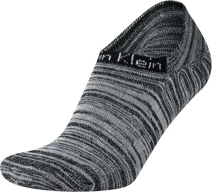 Image of Calvin Klein Womens No Show Socks - 6 Pack Non Slip Heel Lightweight Cotton Blend Low Cut Invisible Socks for Women