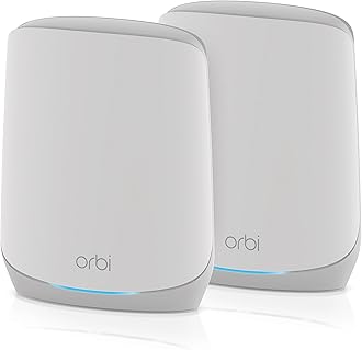 NETGEAR Orbi Tri-Band WiFi 6 Mesh Network System (RBK762S) – Router + 1 Satellite Extender, Security Features, Up to 5.4 Gbps, Covers up to 4,000 sq. ft. 75 Devices, Free Armor Security