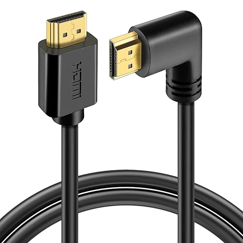 WILLIZTER Adaptador de cable de extensión HDMI macho regular a 90 grados en ángulo recto macho extensor convertidor compatible con 3D 4K UHD